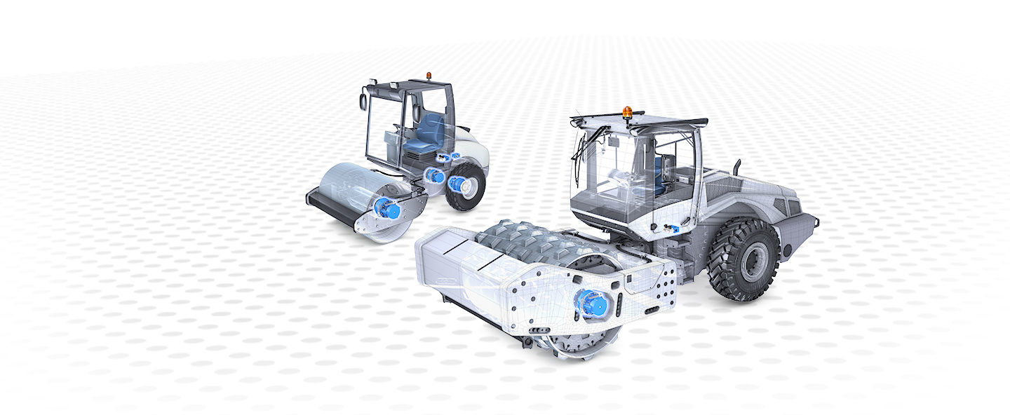 Single Drum Roller solutions with Poclain