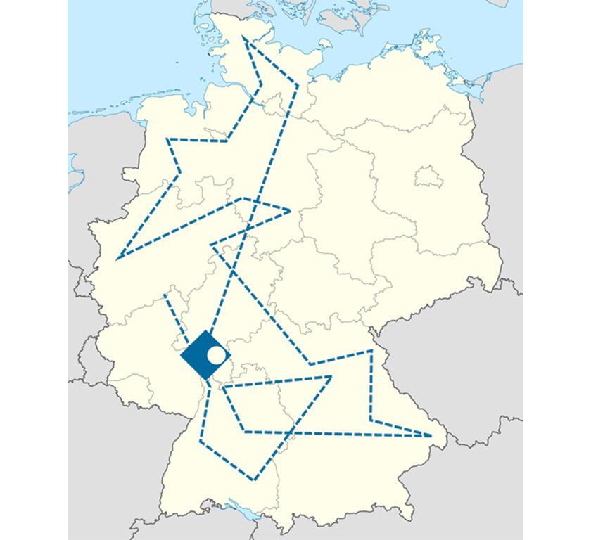 e+h Germany Road Show Map 2022