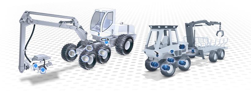 Tree harvester and forwarder