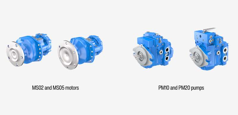 MS02 and MS05 motors PM10 and PM20 pumps