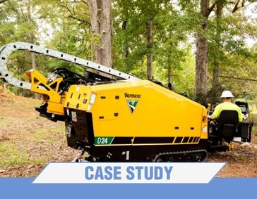 Vermeer directional drilling Poclain equipped
