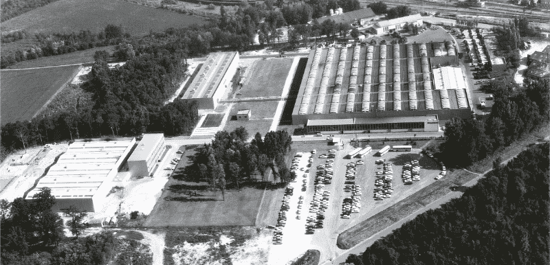 Bird eye view of Poclain Hydraulics premises in Verberie