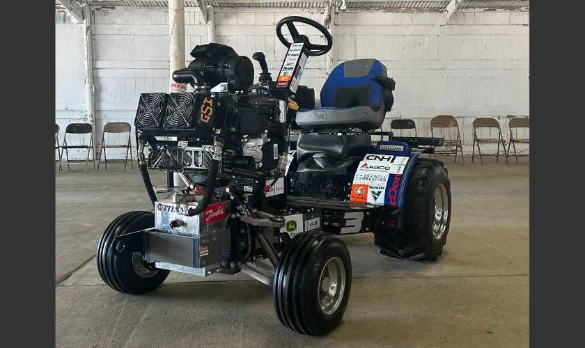 the Poclain equipped tractor