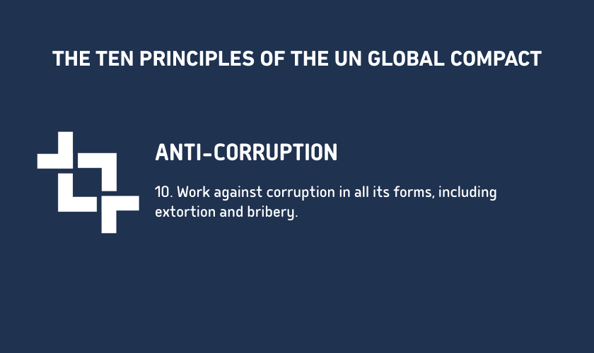Fourth principle, fight corruption
